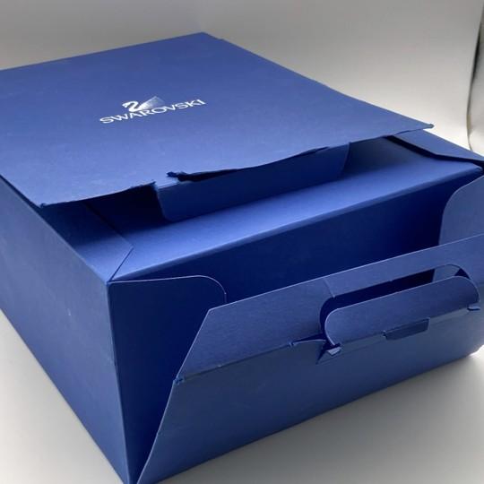 Swarovski Crystal Sculpture “Paradise Birds” Large “Macaw” Chrome Accent and Wooden Stand (#685824 With Inner Box, Outer Sleeve, Coa) For Sale - Image 16 of 18