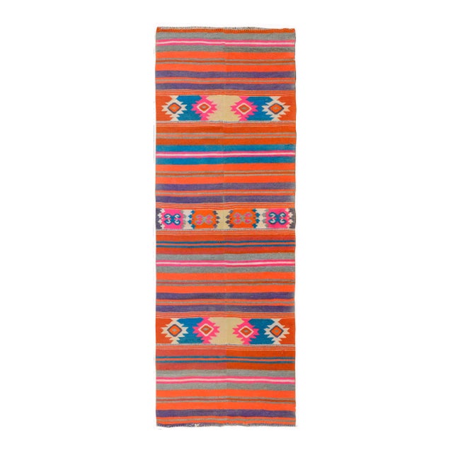 Late 20th Century Mexican Kilim Rug For Sale