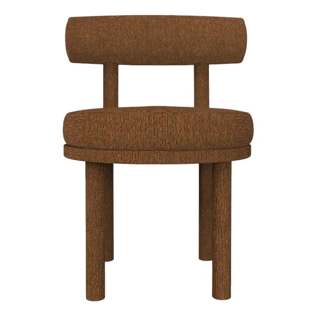 Moca Chair in Chocolate Fabric by Studio Rig for Collector For Sale