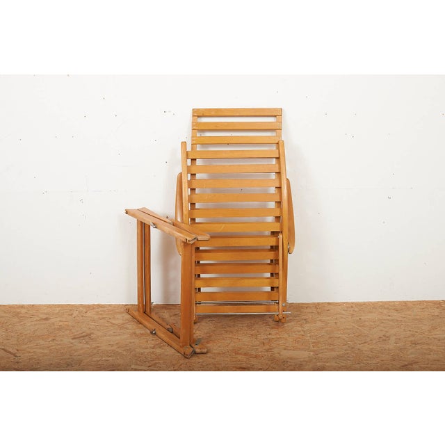 Wooden Lounger with Many Adjustment Options and Frame Foldable For Sale - Image 3 of 15