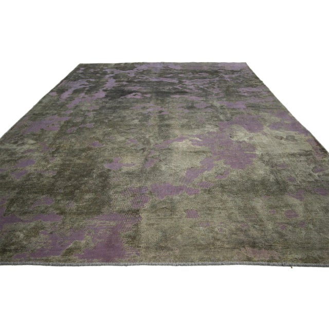 Contemporary Vintage Turkish Purple and Gray Contemporary Rug - 06'03 X 09'09 For Sale - Image 3 of 7