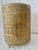 Metal Vintage Hollywood Regency Gold Tone French Drape Filigree Wastebasket Ormolu Pierced Metal For Sale - Image 7 of 15