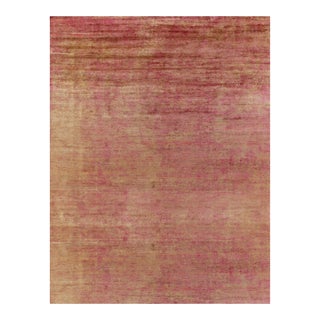 Rug & Kilim’s Oversized Contemporary Rug in Red and Gold Striations -13'x17' For Sale