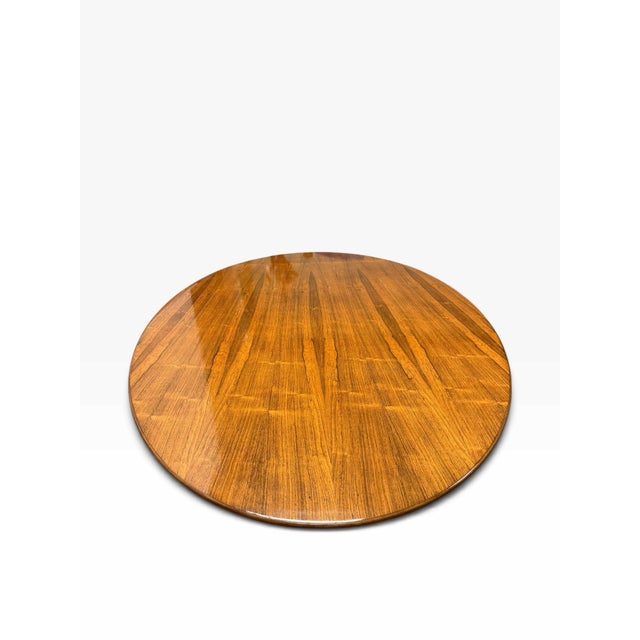 1960s Mid-Century Modern Attributed to Florence Knoll Large Oval Rosewood Table Desk (96") For Sale In West Palm - Image 6 of 11