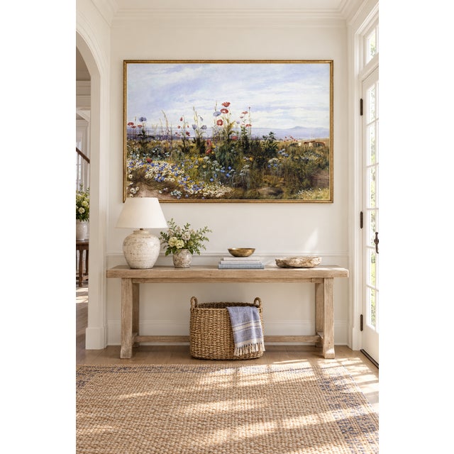 English 1830s Vintage Wildflower Coastal Landscape Art Print by Andrew Nicholl - 24" X 16" For Sale - Image 3 of 8