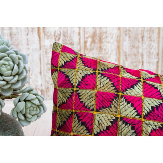 Antique Imani Sindh Silk Pillow For Sale - Image 4 of 9