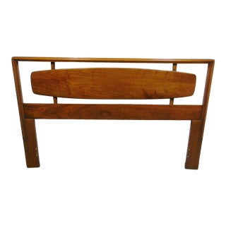 Mid Century Lane Walnut Surfboard Queen Size Headboard For Sale