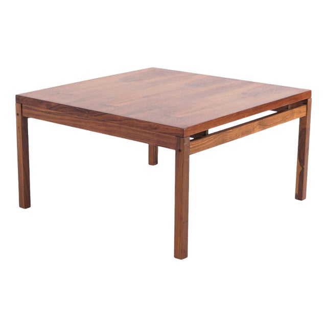 Danish Square Rosewood Coffee Table, 1960s For Sale