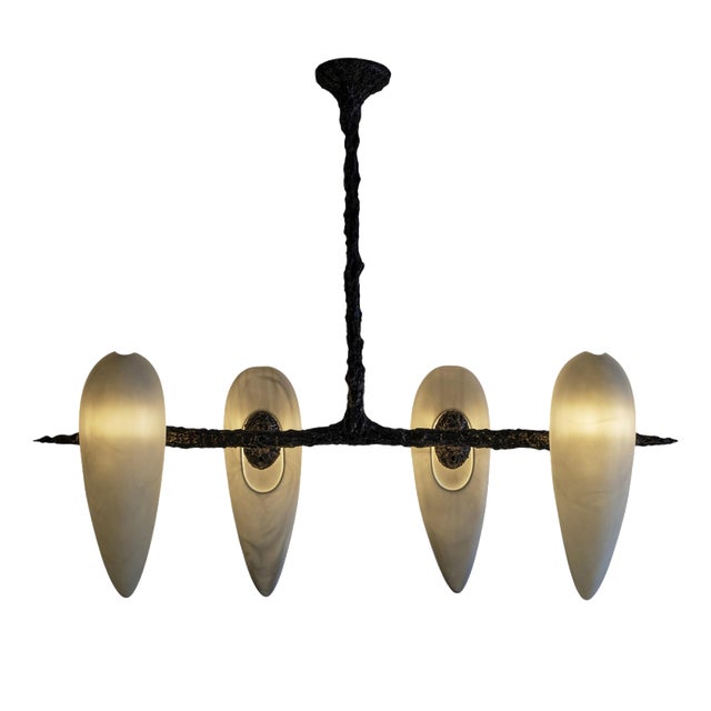 LV-426 Horizontal Pendant in Patinated Cast Bronze by William Guillon For Sale