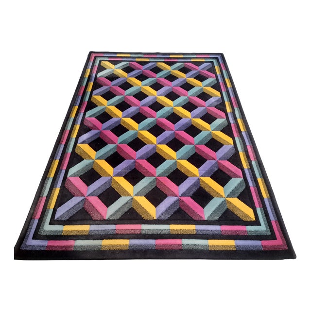 Optic Rug by Ottavio Missoni for T&J Vestor, Italy, 1980s For Sale