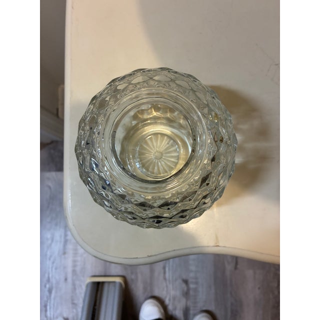 Traditional Vintage Home Interiors Glass Fairy Lamp For Sale - Image 3 of 5