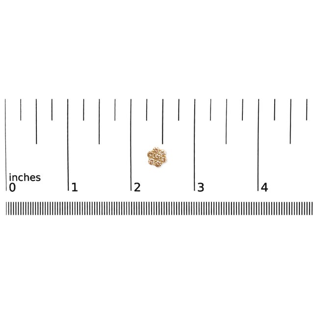 Early 21st Century 14K Yellow Gold 1.0 Cttw Diamond Floral Stud Earrings (J-K Color, VS2-SI1 Clarity) For Sale - Image 5 of 5