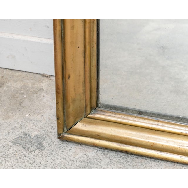 Gold Antique Brass Brewery Mirror, 1800s For Sale - Image 8 of 11