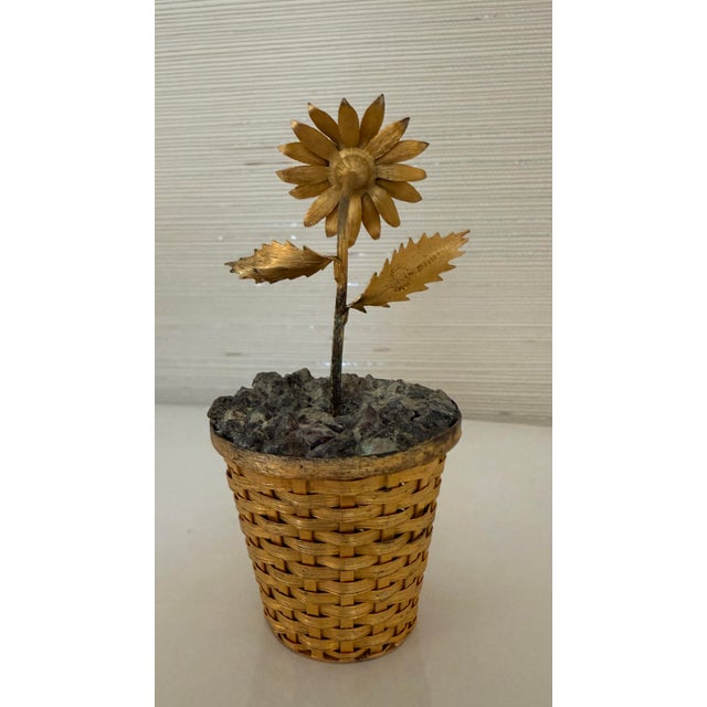 Gilt Sterling Potted Peony Flower Attributed to Janna Thomas for Tiffany & Co For Sale - Image 9 of 9