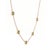 Contemporary Delicate Peridot Station Layering Necklace | 18k Gold Plated Round Bezel Set Necklace | August Birthstone Gift for Her For Sale - Image 3 of 3