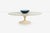 Vintage Eero Saarinen for Knoll International White Oval Tulip Cocktail Table Laminate Top Cast Iron Base 1957 For Sale In Chicago - Image 6 of 9