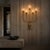 Contemporary Mid-Century Minimalist Five-Arm Metal Brass Painted Wall Sconce For Sale - Image 3 of 7