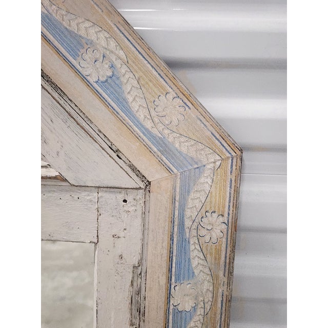 Vintage Reclaim Painted Wood Mirror With Shelf For Sale In New York - Image 6 of 11