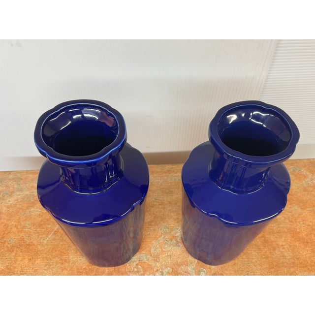 Martino Interiors Glazed Ceramic Bottle Vases, Pair For Sale In San Francisco - Image 6 of 12