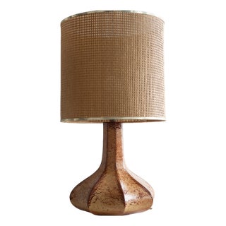 Mid-Century Ceramic Table Lamp attributed to Roberto Rigon for Bertoncello, Italy, 1970s For Sale