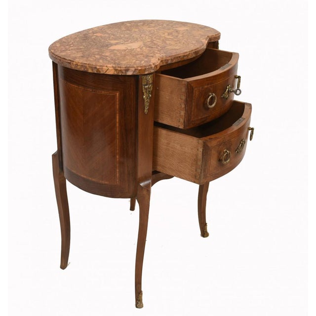 Brown Antique Empire French Bedside Chest, 1920s For Sale - Image 8 of 10