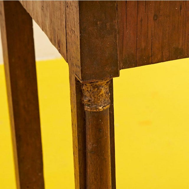 Traditional Small Empire Console Table with Wood Columns For Sale - Image 3 of 9