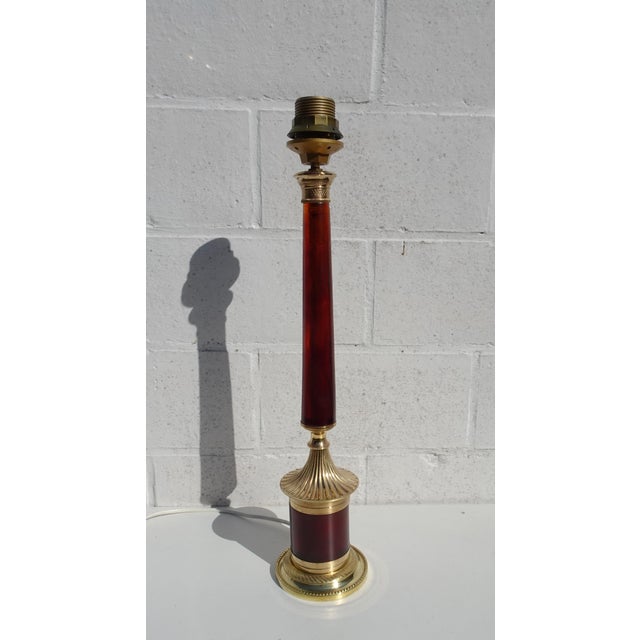 Empire Neoclassical Bronze and Bakelite Table Lamp, 1970s For Sale - Image 6 of 18