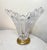 This vintage French hand-blown clear glass electric table lamp exudes elegance and charm in a stunning upward splash form....