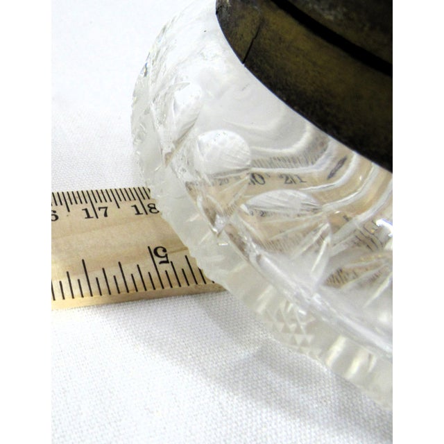 Antique Pairpoint Cut Glass Dresser Box Victorian Viscaria Pattern For Sale - Image 9 of 13