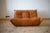 Pine Leather Togo 2-Seater Sofa by Michel Ducaroy for Ligne Roset For Sale - Image 5 of 5