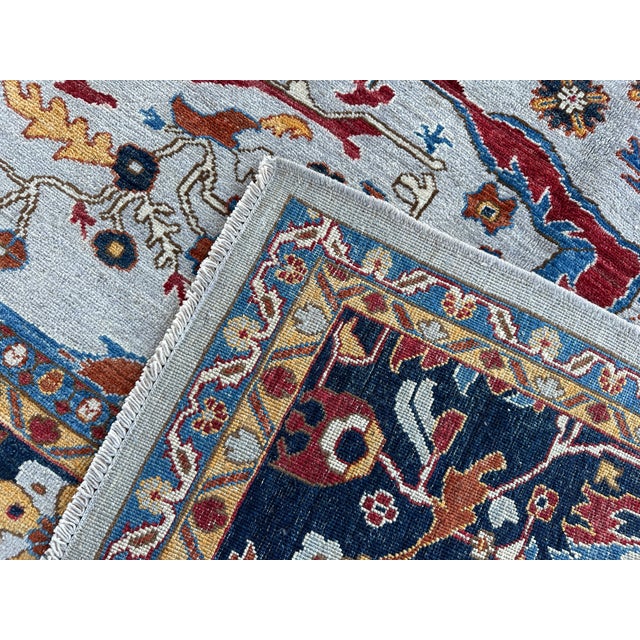 Boho Chic Ziegler Hand Knotted Area Rug 8'5" X 9'9" For Sale - Image 6 of 6