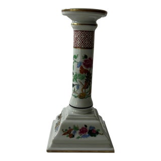 Mid 20th Century Vista Alegre Decorative Porcelain Candle Holder For Sale
