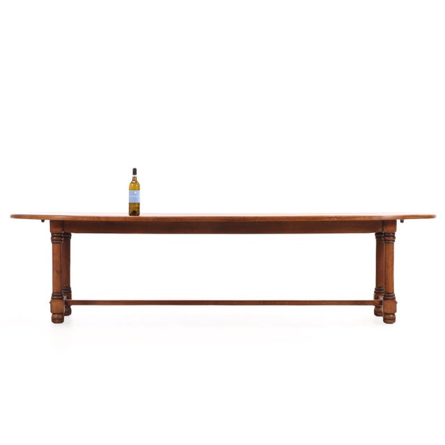 Unusual French Oak Oblong Dining Table, C. 1950 For Sale - Image 4 of 6