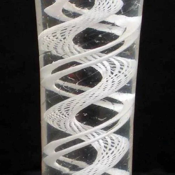 Mid 18th Century Early Double-Series Opaque Twist Stem Glass For Sale - Image 5 of 6