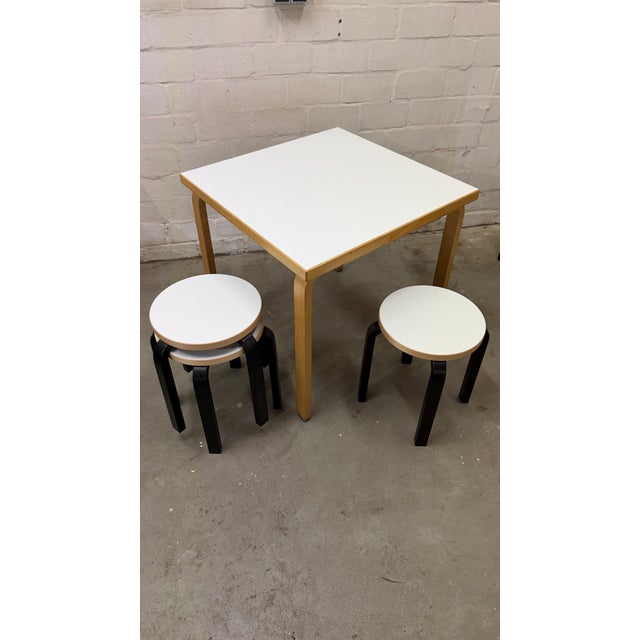 81C Table and Stools by Alvar Aalto for Artek, 2010, Set of 4 For Sale - Image 15 of 15