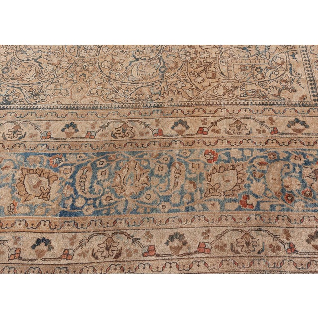 Camel Fine Antique Persian Khorassan Rug For Sale - Image 8 of 10