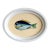 Original Hand-Painted Fish Painting in a Hand-Painted Oval Frame For Sale