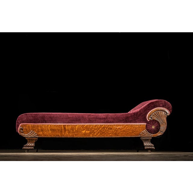 Antique Quarter Sawn Oak Chaise Lounge For Sale - Image 4 of 9