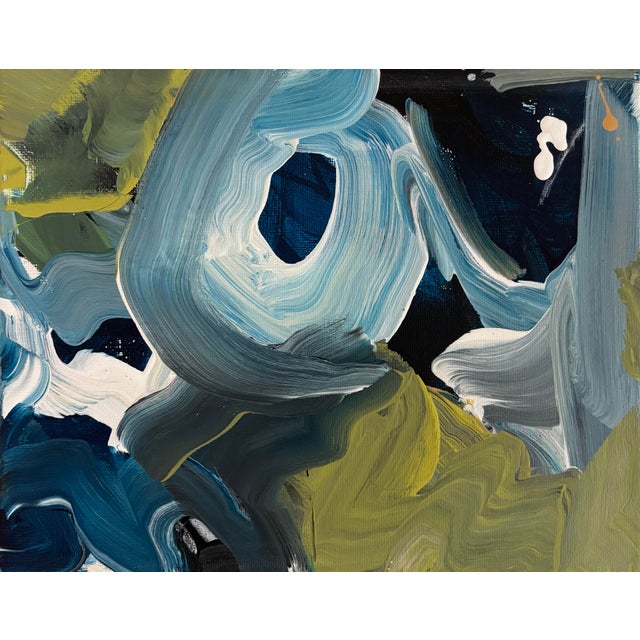 “Tidal Whispers” Original, Acrylic Expressive Abstract Painting by Linda McDonough For Sale - Image 12 of 12