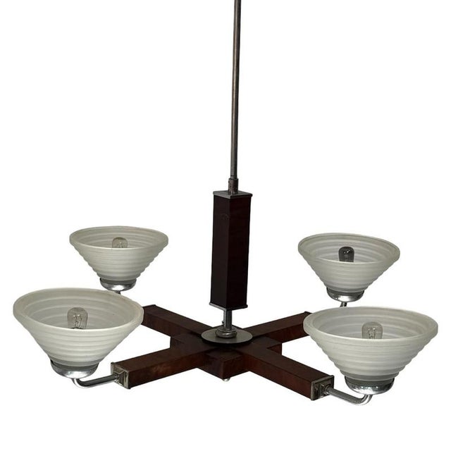 Antique / Art deco ceiling mounted / hanging fixture. Maker unknown but based on our own research probably early 1930’s...