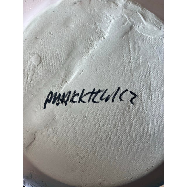 Pink Large Signed Markiewicz Studio Pottery Sculptural Vessel, 15 Inches Wide For Sale - Image 8 of 8