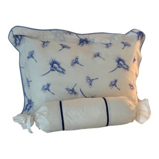 Porthaute Vintage Blue and White Decorative Pillows – Set of Four, France Circa 1980s For Sale
