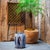 Sculptural and drenched in color, this ceramic garden table reinvents the barrel shape of classic Chinese drum stools....