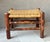Rustic Chic Mid 20th-Century Hickory Wood & Handwoven Double Twill Plaited Cane Bench For Sale - Image 15 of 18