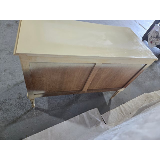 Wood Mid 20th Century French Neoclassical Painted Three-Drawer Commode For Sale - Image 7 of 10