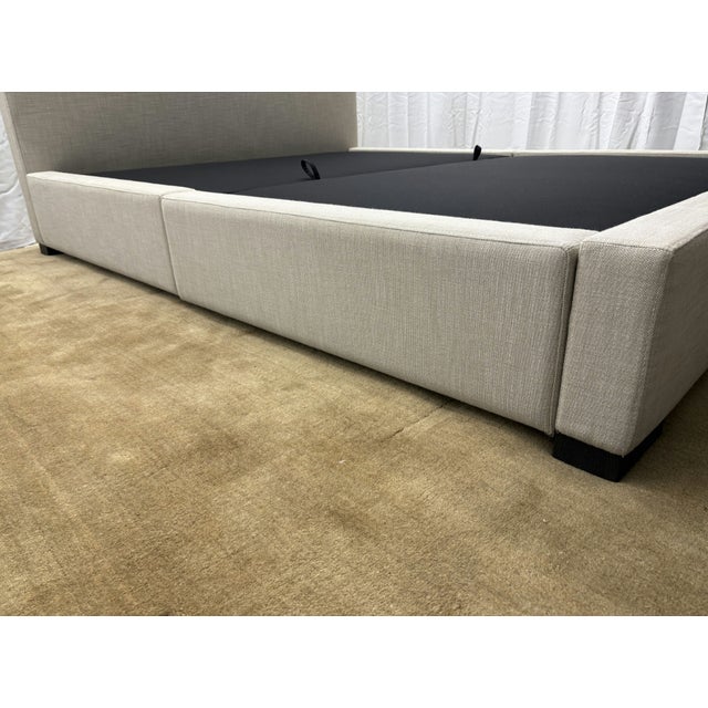 Rh Restoration Hardware Custom Special Order Modena Fabric Panel Storage Bed – Queen For Sale - Image 14 of 18