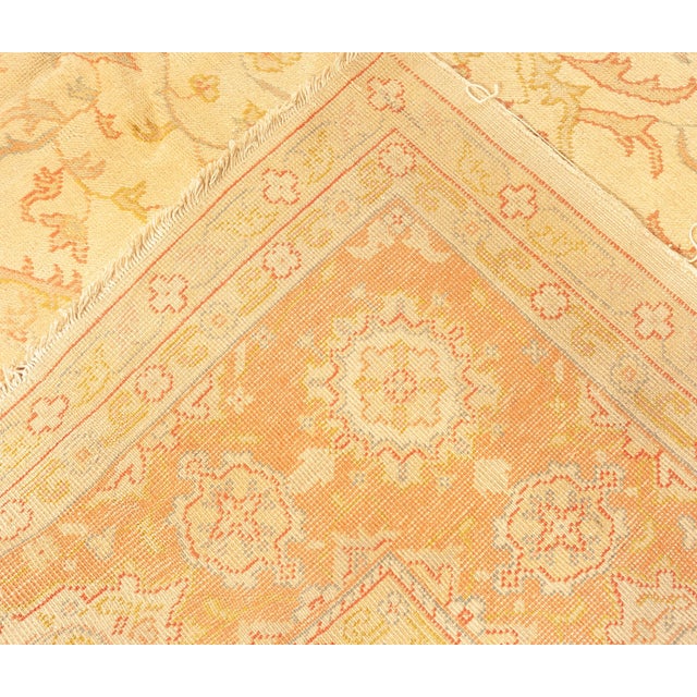 Red Antique Turkish Oushak Rug For Sale - Image 8 of 8