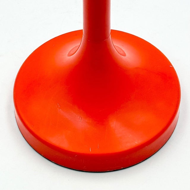 Italian Space Age Floor Ashtray in Orange Plastic and Chrome, 1970s For Sale - Image 6 of 14