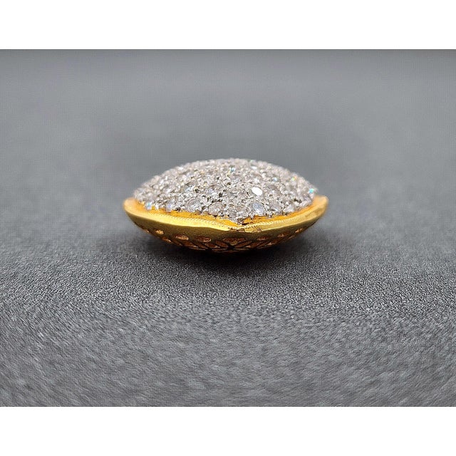 Gold 1.50 Ct Diamond Studded Heart Pendant For Sale - Image 8 of 9