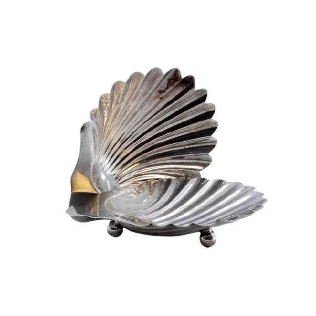 Shell-Shaped Silver Ringlets with Round Feet, Set of 2 For Sale - Image 10 of 10